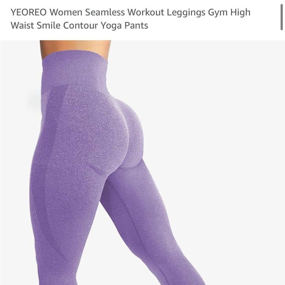Yeoreo Seamless High Waisted Purple Leggings